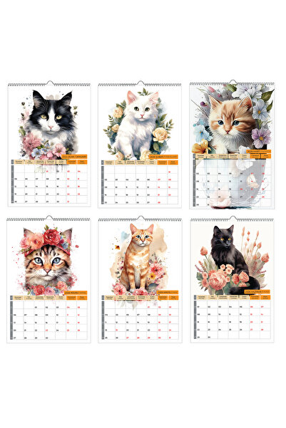 NATURELBASIM 2026 KEDİ COLOR TAKVİMİ-33x48 cm