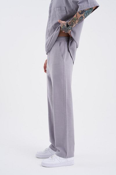 Machinist Men's Linen Baggy Gray Trousers