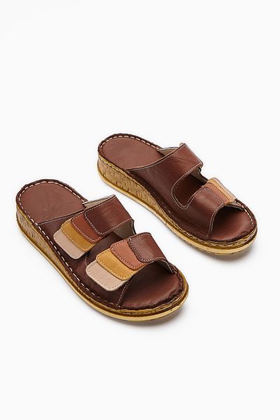 Limoya Genuine Leather Kassid Tan Comfort Slippers
