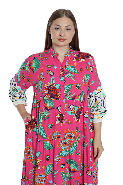 Cotpark Μακρύ φόρεμα με σχέδιο Oversize - 33495