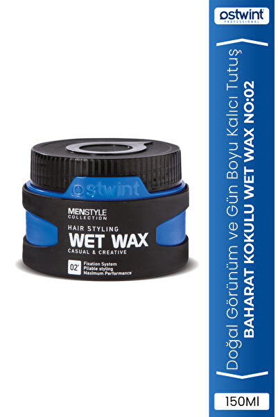 Ostwint Profesyonel Saç Şekillendirici Wet Wax, Doğal Ve Güçlü Tutuş, Uzun Süreli Etki, No:02 Wet Wax 150ml