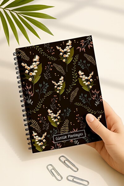 Eldesen Tasarım دفتر ملاحظات يومي مقاس A5، ملاحظات، مهام، غطاء من الورق المقو...