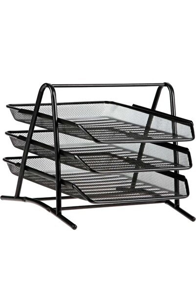 ente Crni set dokumenata sa 3 police od mrežaste žice