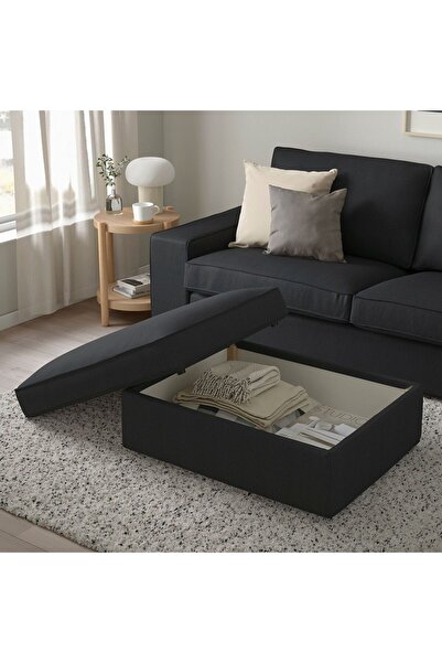 IKEA saklama gözlü puf, tresund antrasit Genişlik: 90 cm Derinlik: 70 cm Yükseklik: 43 cm