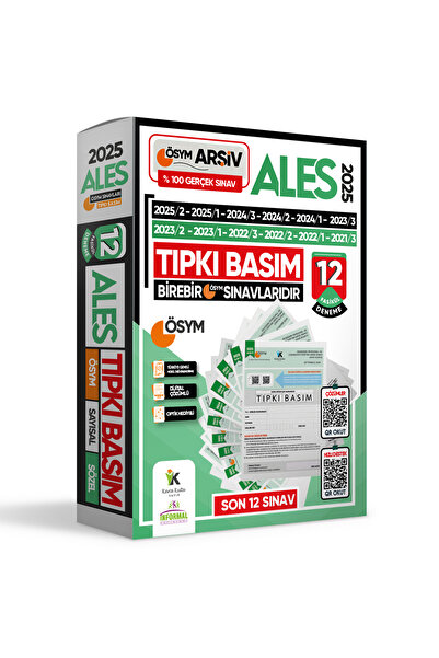 İnformal Yayınları 2025 Ales Ösym Tıpkı Basım Çıkmış Soru 12li Deneme Paketi Video Ve Dijital Çözümlü Türkiye Geneli