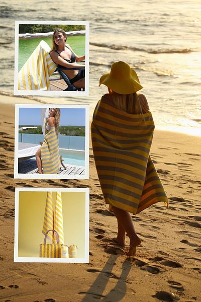 Green Petition Set of 3 – Maris Amber, Delmor Ochre, Marla Amber Beach Bag with Special Packages