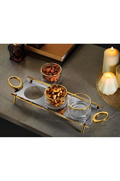 Tiamo Mios 3’lü İkramlık Çerezlik Gold