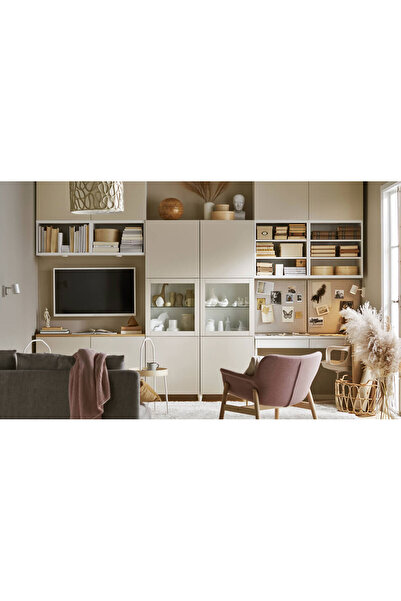 IKEA Parlak TV Sehpası, Fren Raylı, Cilalı, Genişlik: 120 cm  Derinlik: 40 cm...