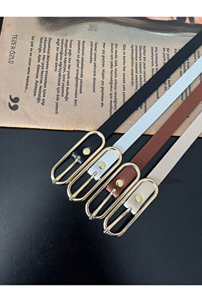 Damla 4-комплектний набір продуктів Золотий тонкий ремінь, ремінь для брюк, ремінь для сорочки, ремінь для піджака, ремінь для сукні