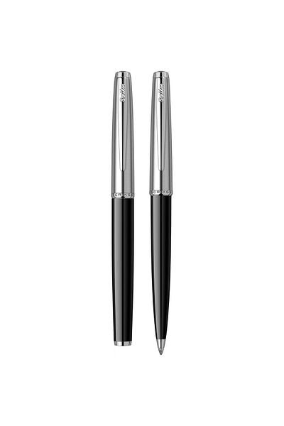 Scrikss 78 Fountain Pen + Ballpen Double Set Black (Lifetime Warranty-Luxury Boxed)