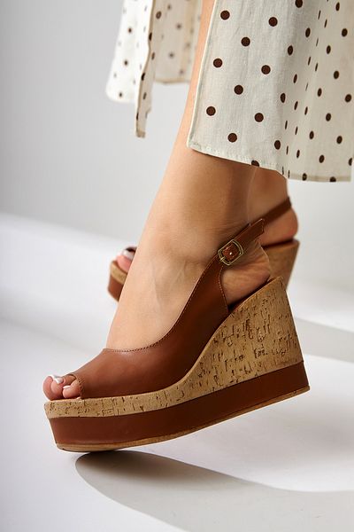 Limoya Jenny Tan Wedge Heeled Women's Shoes