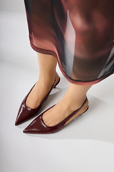 Limoya Sanni Burgundy Pointed Toe Women's Heeled Sandals Opportunity Product