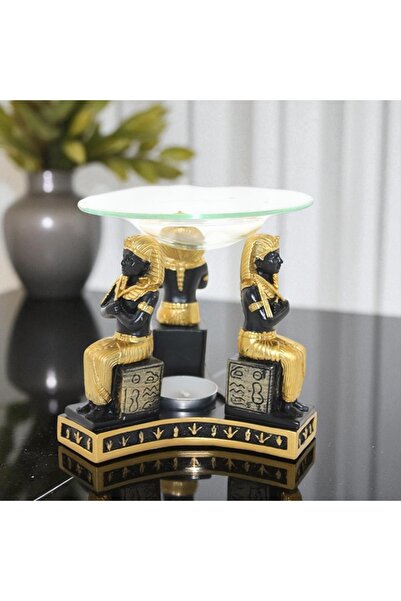 Kuzey Tacı Polyester Tutankhamun Buhardanlık ve Mumluk