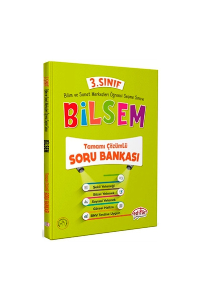 Editör Yayınları 3. Sınıf Bilsem Tamamı Çözümlü Soru Bankası