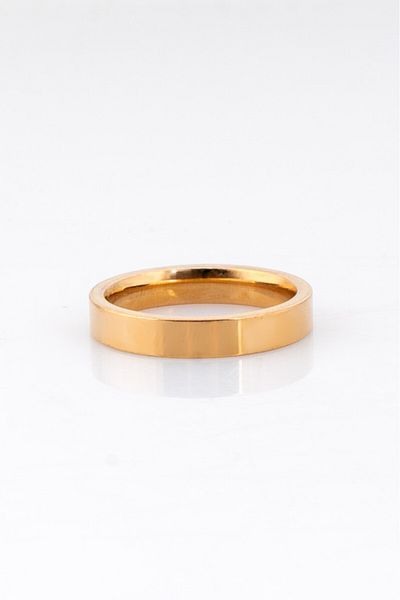 UKHWD SUPPLY 316L Steel Plain Thin Flat Men's Ring Ka1360Al