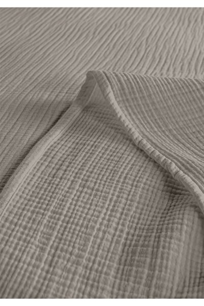 Evim 100% φυσικό βαμβάκι 4 στρώσεων μουσελίνα Luxury διπλό σετ πικέ ανοιχτό γκρι 200x230cm