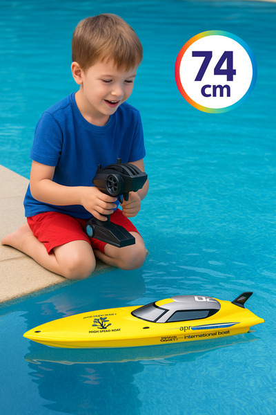 TOYFEST Motorlu USB Şarjlı Uzaktan Kumandalı Yarış Teknesi 74 cm