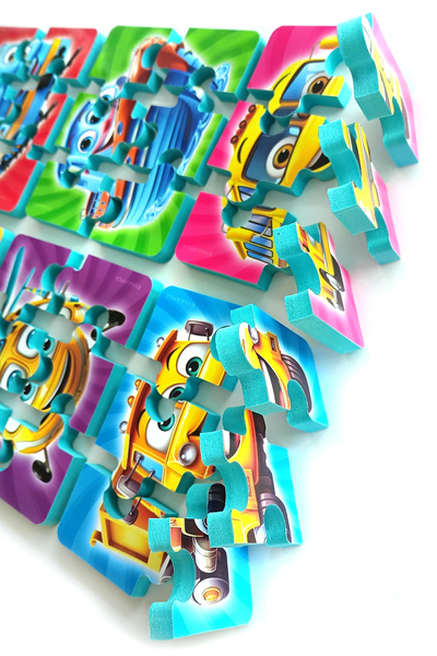 EVAKANCA 6 Parçalı 6 Adet Kalın Çocuk Puzzle Yapboz Araçlar