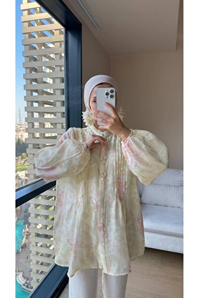 Ketche Çiçek Desenli Gömlek Tunik