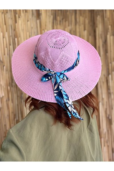 VB Steel Women's Beige Straw Beach Sea Trip Hat