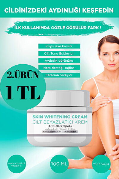 LAST TOUCH Cilt Beyazlatıcı Krem, Leke ve Renk Tonu Eşitsizliği Karşıtı, Alpha Arbutin ve Vitamin C 100 ML