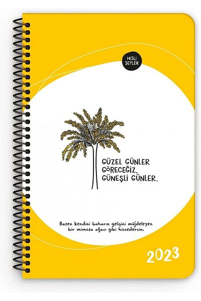 Hisli Şeyler 2023 Agenda săptămânală 13x19,5cm - Vom vedea zile frumoase (GALBEN) / 831254