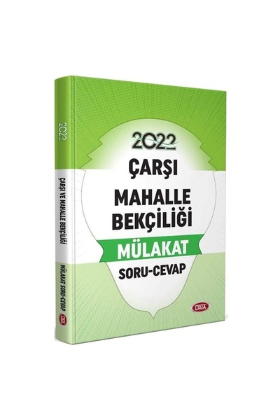 Data Yayınları Çarşı Ve Mahalle Bekçiliği Mülakat Soru Cevap