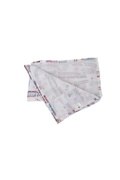 OEM Pătură premium din muselină Tesoro Bebe Model Trenă 70x100 cm