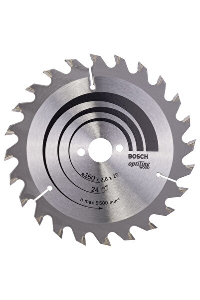 Bosch - Optiline Serisi Ahşap için Daire Testere Bıçağı 160*20/16 mm 24 Diş