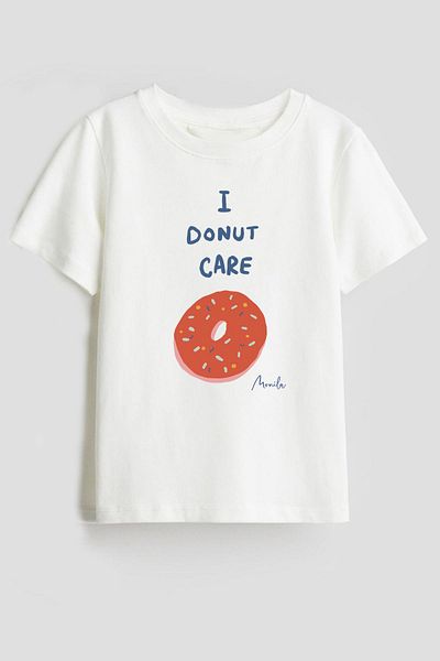 Monila Unisex Kids Cotton Printed Crew Neck Short Sleeve T-Shirt