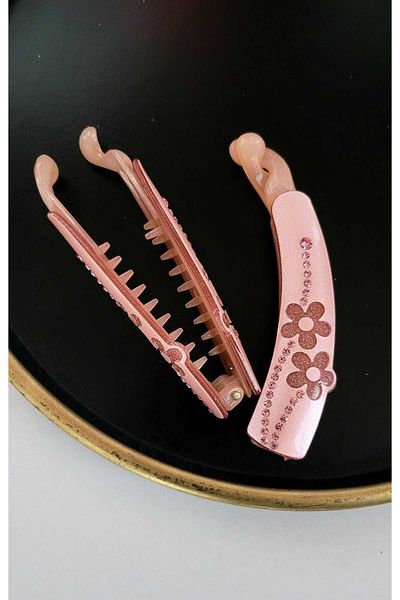 GÜLPEŞE Agrafă de păr de damă Banana Barrette Clover Leaf Detaliat Glpş-0012