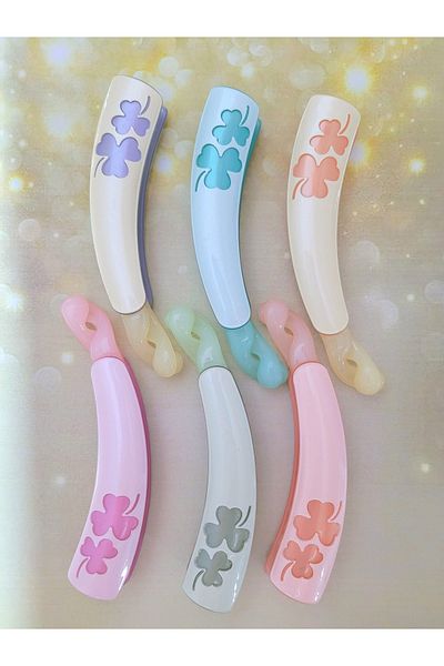 GÜLPEŞE Agrafă de păr de damă Banana Barrette Clover Leaf Detaliat Glpş-0012