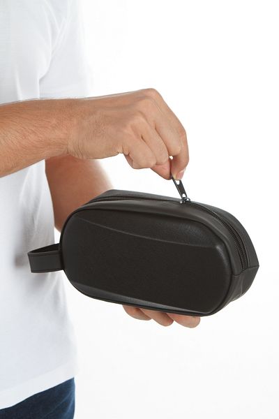 Newish Men's Black Clutch Handbag Portfolio Bag