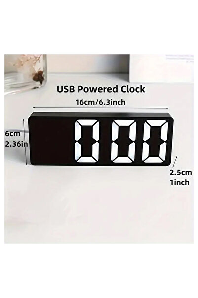 Nies LED Ayna Masa Saati Dijital Alarm Uyku Modu Ekran Zamanı Masaüstü Elektr...