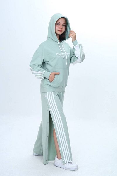 Joui Co Set de trening sport unisex cu glugă – 100% bumbac, croială confortabilă, detaliu cu capse-302