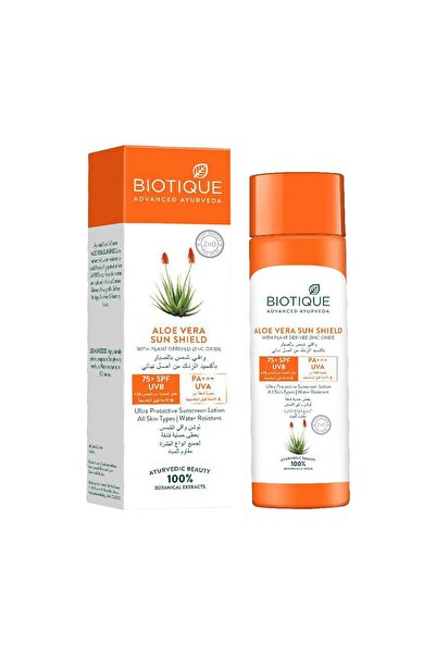 Biotique واقي شمس من الصبار بعامل حماية 75 - 190 مل، واقي شمس واسع الطيف للوجه والجسم