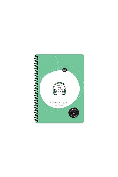 Hisli Şeyler A5 Spiral Academic Agenda - I Want to Rest