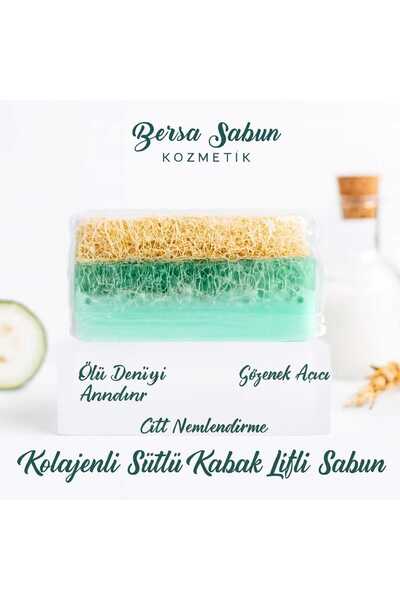 Home Pumpkin Fiber Collagen & Milk Soap 100-110 Gr – Natural Skin Care, Moisturizing and Purifying