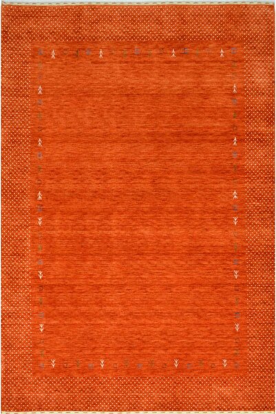 Handmade Lori Turuncu Renk Modern %100 Yünden El Dokuma Halı