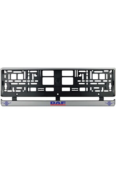 OEM Set 2 bucati, suport numar inmatriculare argintiu DAF II
