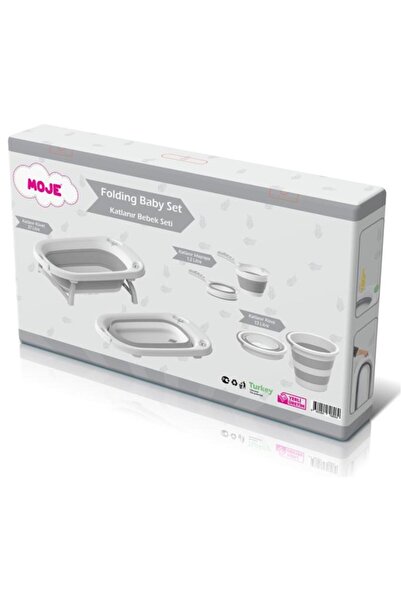 My Reality Fashion طقم حوض استحمام قابل للطي من Nessiworld Moje باللون الرمادي