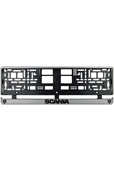 OEM Set 2 bucati, suport numar inmatriculare argintiu Scania II