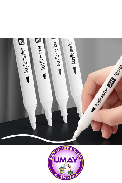 Umay 1 Adet Oto Lastik Boyama, Kumaş, Metal, Ahşap, Tuval, Cam, Plastik, Taş, Seramik, Metal Kalemi