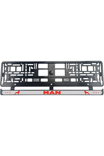 OEM Set 2 bucati, suport numar inmatriculare MAN Red