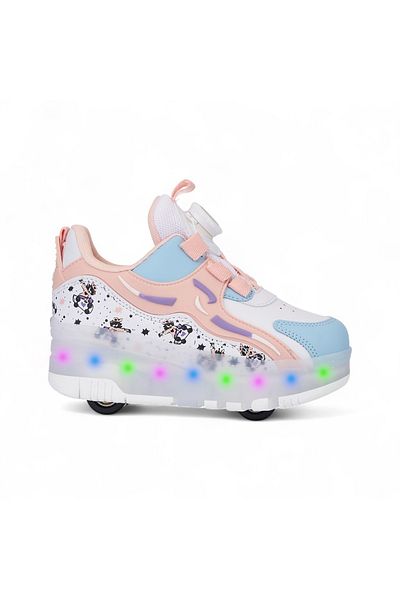 ROCKY SPORT Children's Roller Skates Lighted Wheeled Sports Shoes & Roller Skates Wheeled Comfortable Pink Shoes 4 Wheels