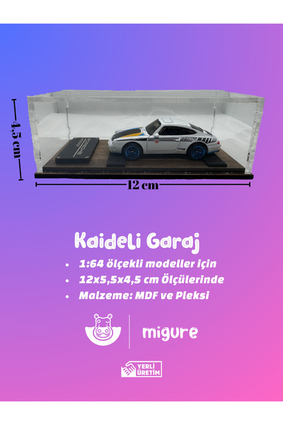 HOT WHEELS Migure Kaideli Garaj Model Araba Sergileme Standı 1/64 Ölçek