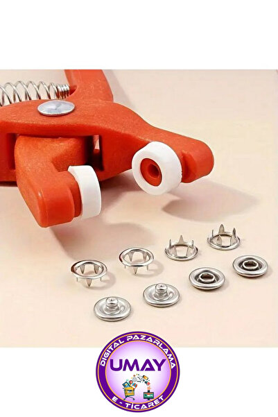 ibico Pratik Çıt Çıt Düğme Takma Çakma Aparatı Makinesi ve 50 Set Çıt Çıt