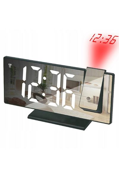 divendi-ro Ceas tip oglindă cu LED și proiecție, alarmă, afișaj mare