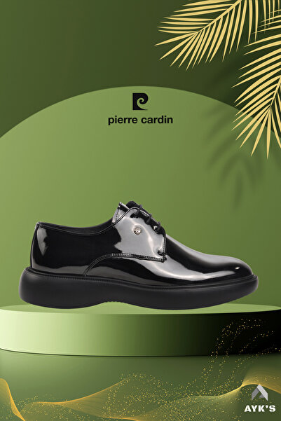 Pierre Cardin حذاء كاجوال من الجلد الأسود للرجال