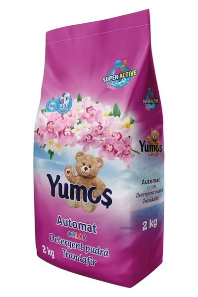 Yumoş YUMOS Detergent de rufe Engros pudra Yumos Trandafir, Color, 2kg, 20 spalari